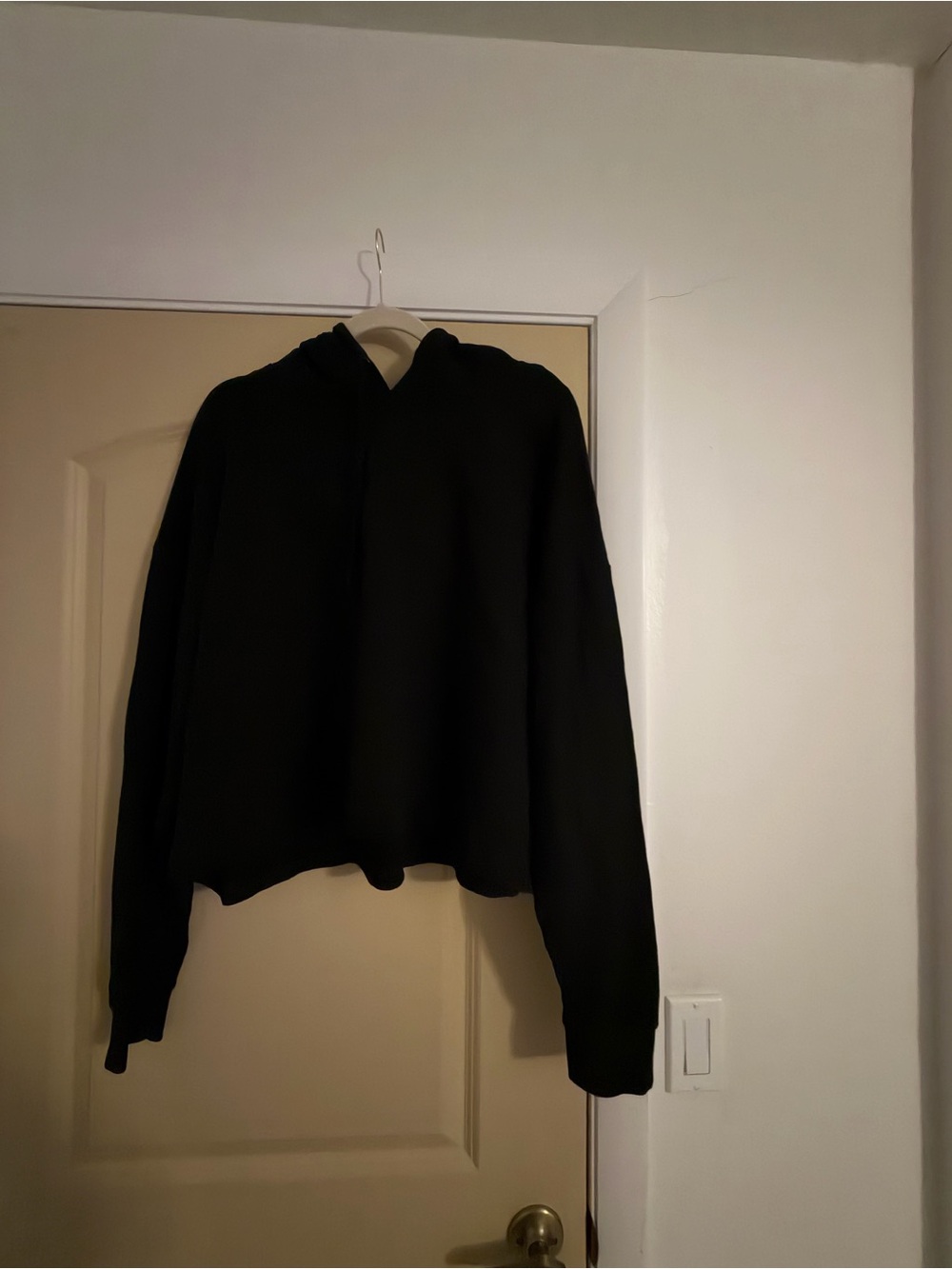 Victoria's Secret Black Cropped Hoodie Pullover